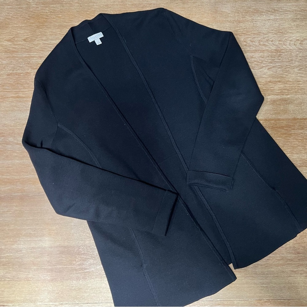 Talbots Black Open Front Cardigan P